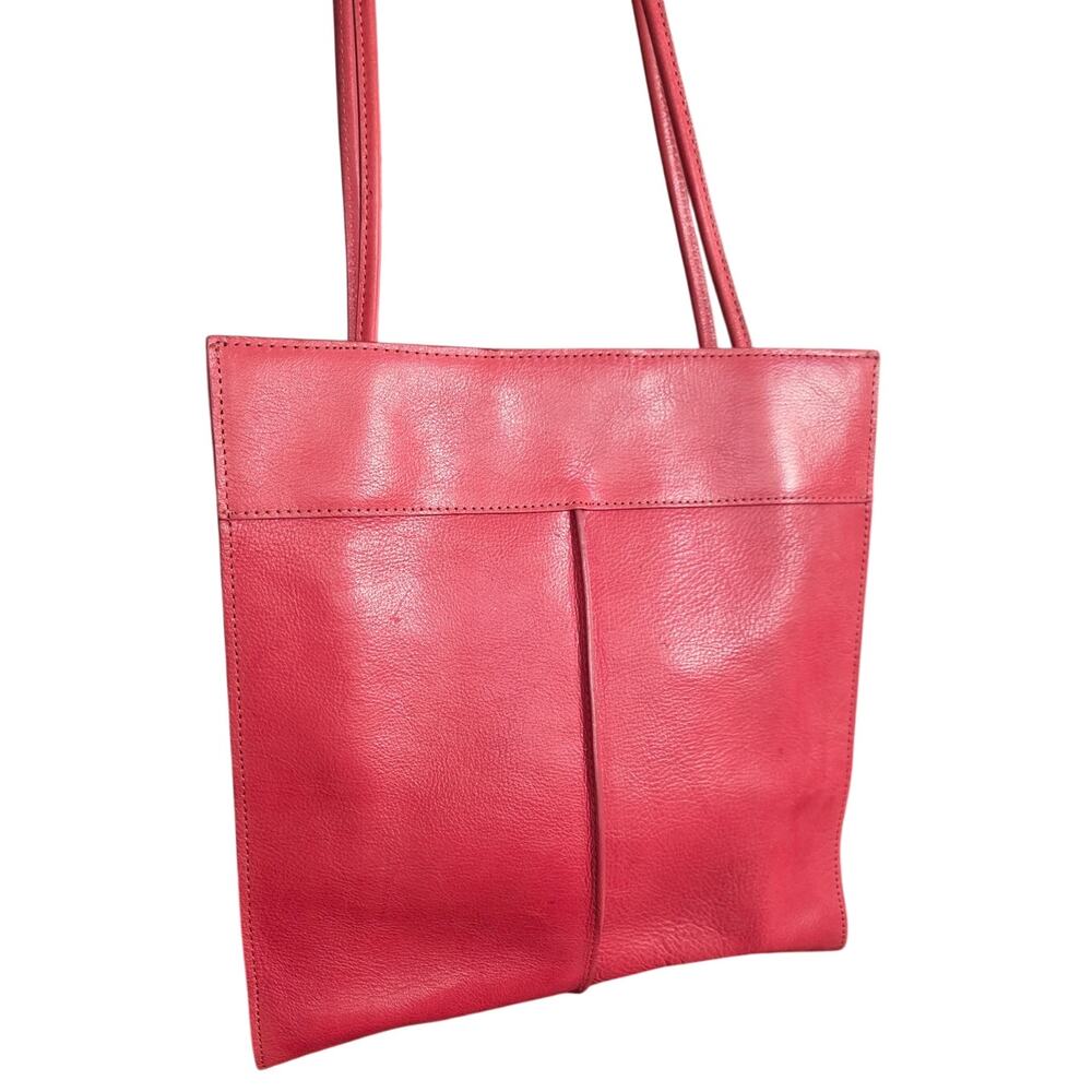 Vintage 90s Y2K Coral Pink Wilsons Leather ITALIAN Italy Tote Shoulder Bag